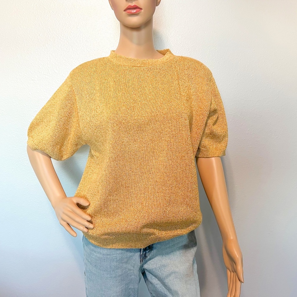 Alfred Dunner Women’s Gold Top Size L